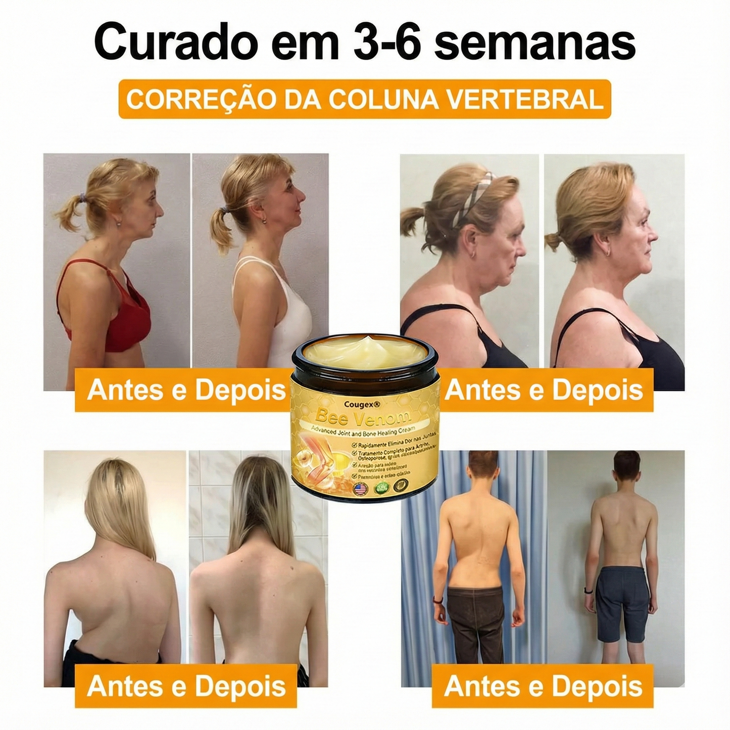 Cougex® Creme Reparador Avançado de Veneno de Abelha para Articulações e Ossos