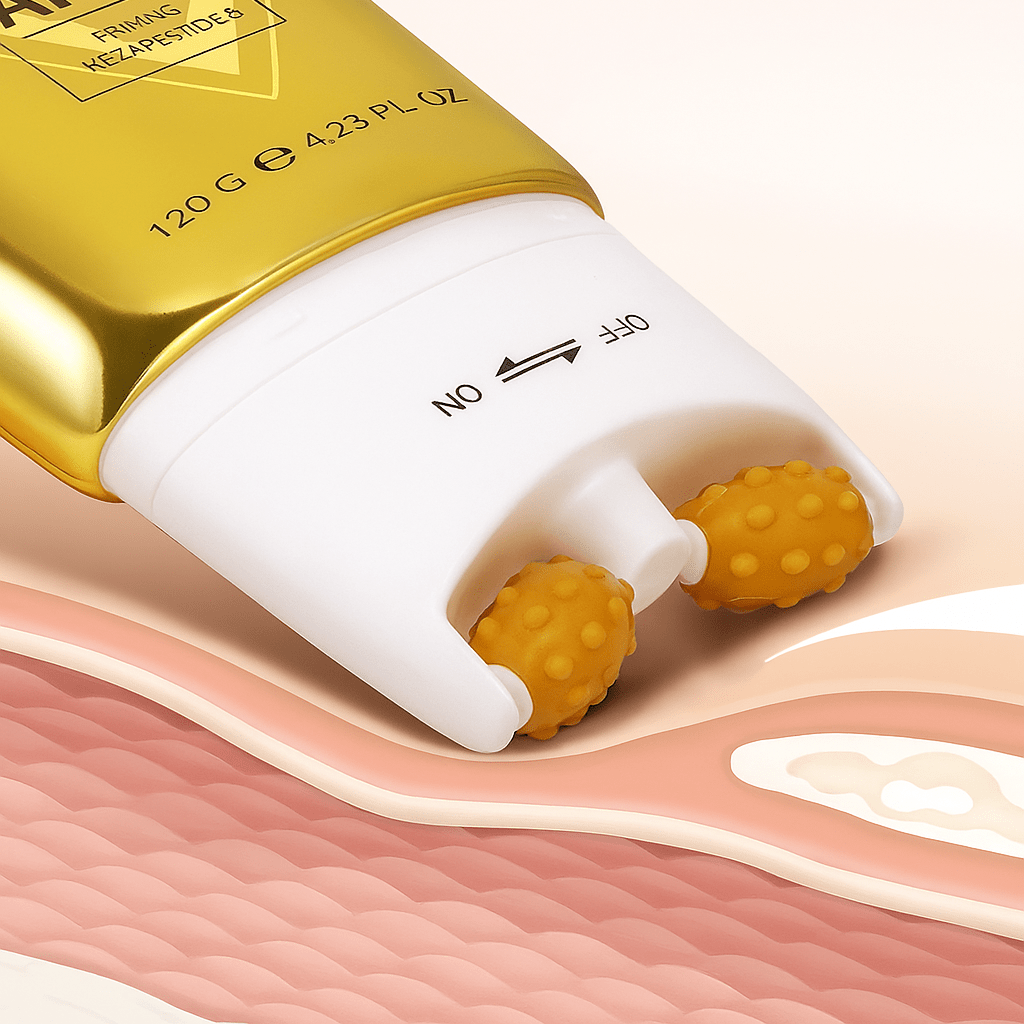 Creme com rolo reafirmante para queixo, pescoço e papada ah-8 3 em 1  - FIRMAX™