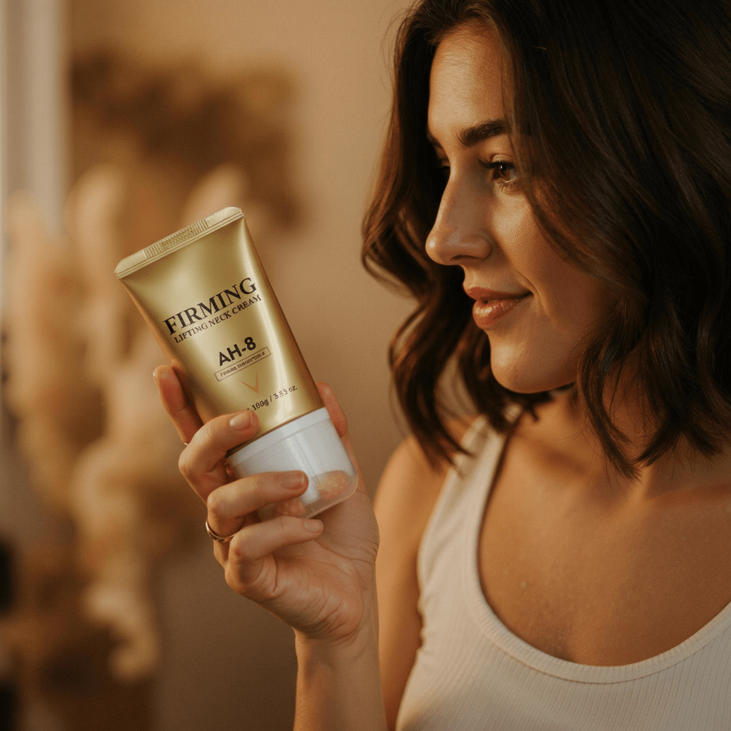 Creme com rolo reafirmante para queixo, pescoço e papada ah-8 3 em 1  - FIRMAX™