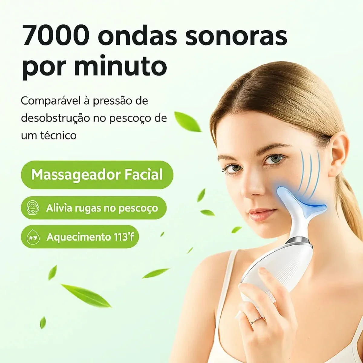 Massageador Facial para rosto e pescoço Efeito Lifting Anti-Rugas - LIFT SKIN™