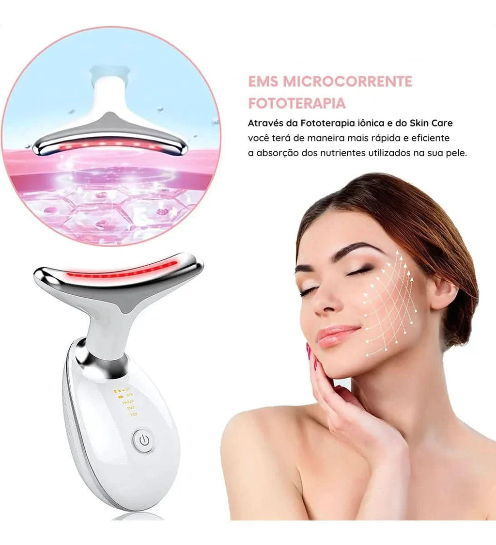 Massageador Facial para rosto e pescoço Efeito Lifting Anti-Rugas - LIFT SKIN™