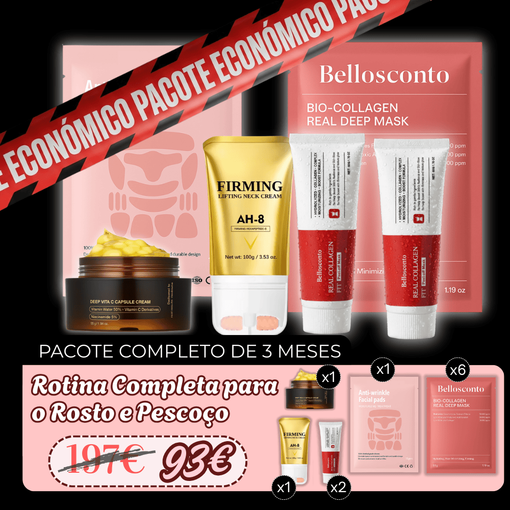 Pacote Cuidado Completo - Rotina para Rosto e Pescoço 3 Meses