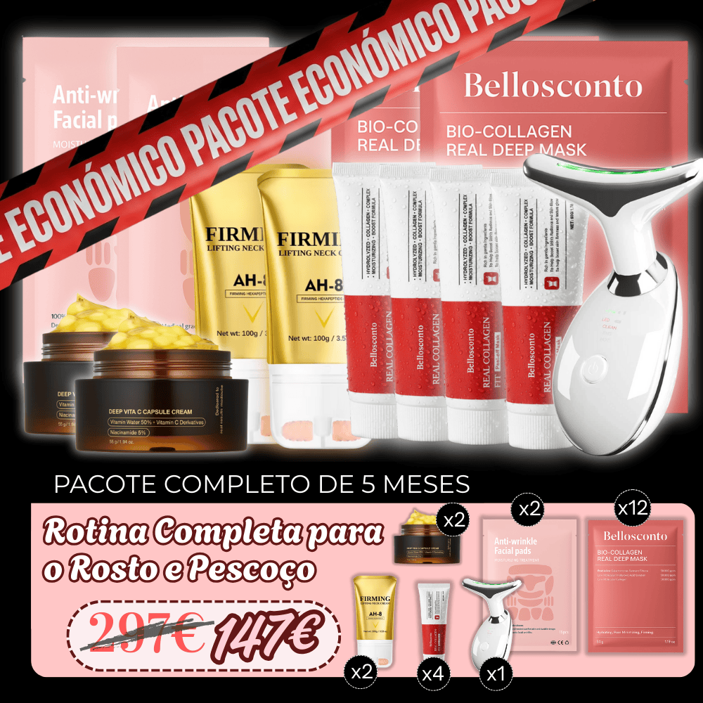 Pacote Cuidado Completo - Rotina para Rosto e Pescoço 3 Meses